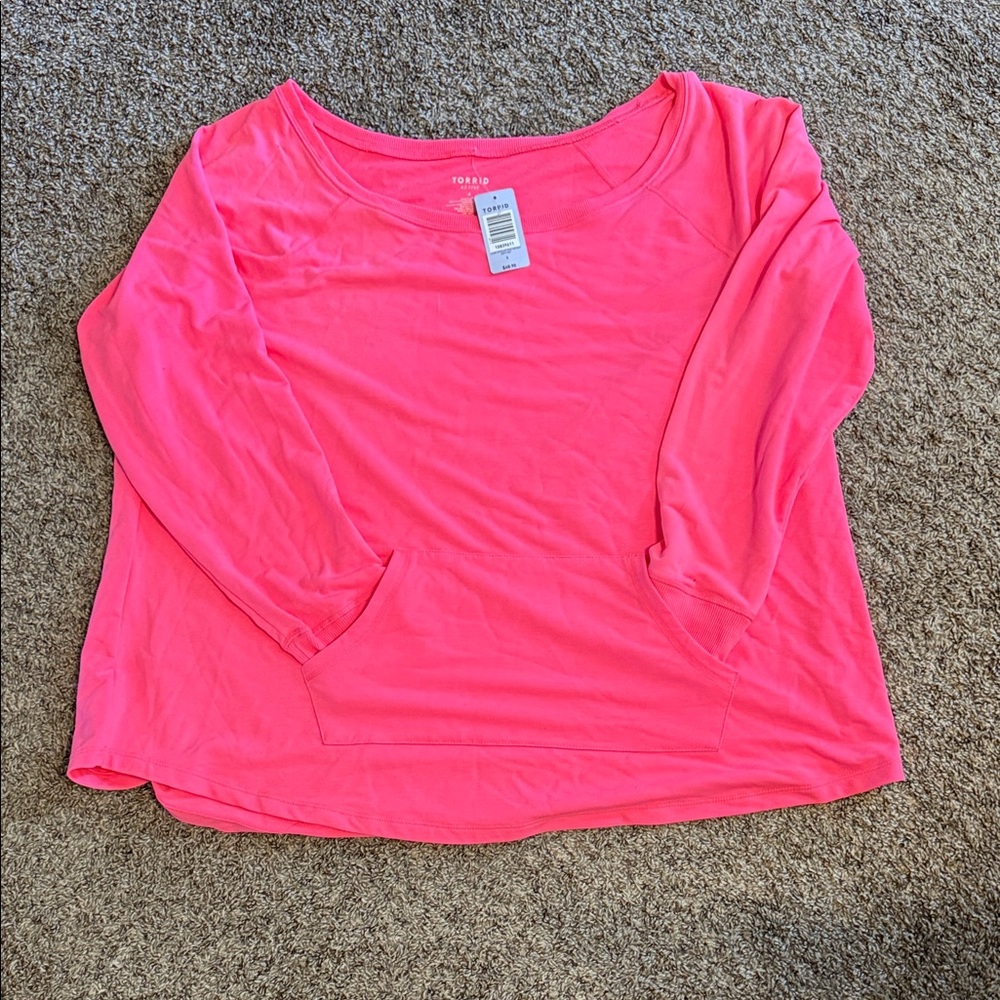Torrid Bright Pink Long Sleeve Top